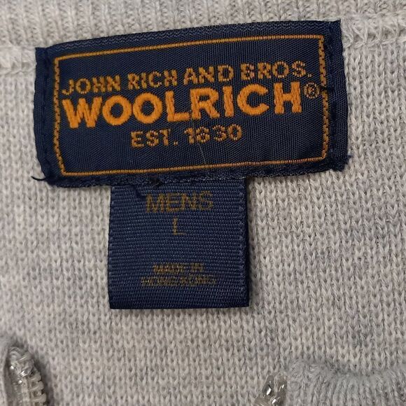 Woolrich Men's Lg Light Gray Heather Cotton Zipper Front Vest - Picture 2 of 6